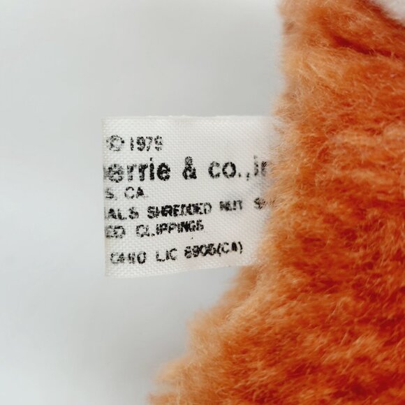 Wallace Berrie Plush Dog 1979 Brown Shredded Nut Shells - Picture 8 of 12